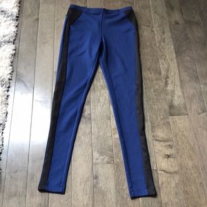 NWOT Mossimo dark blue and black tuxedo leggings